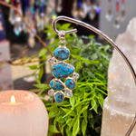 Turquoise and Blue Topaz Sterling Silver Pendant