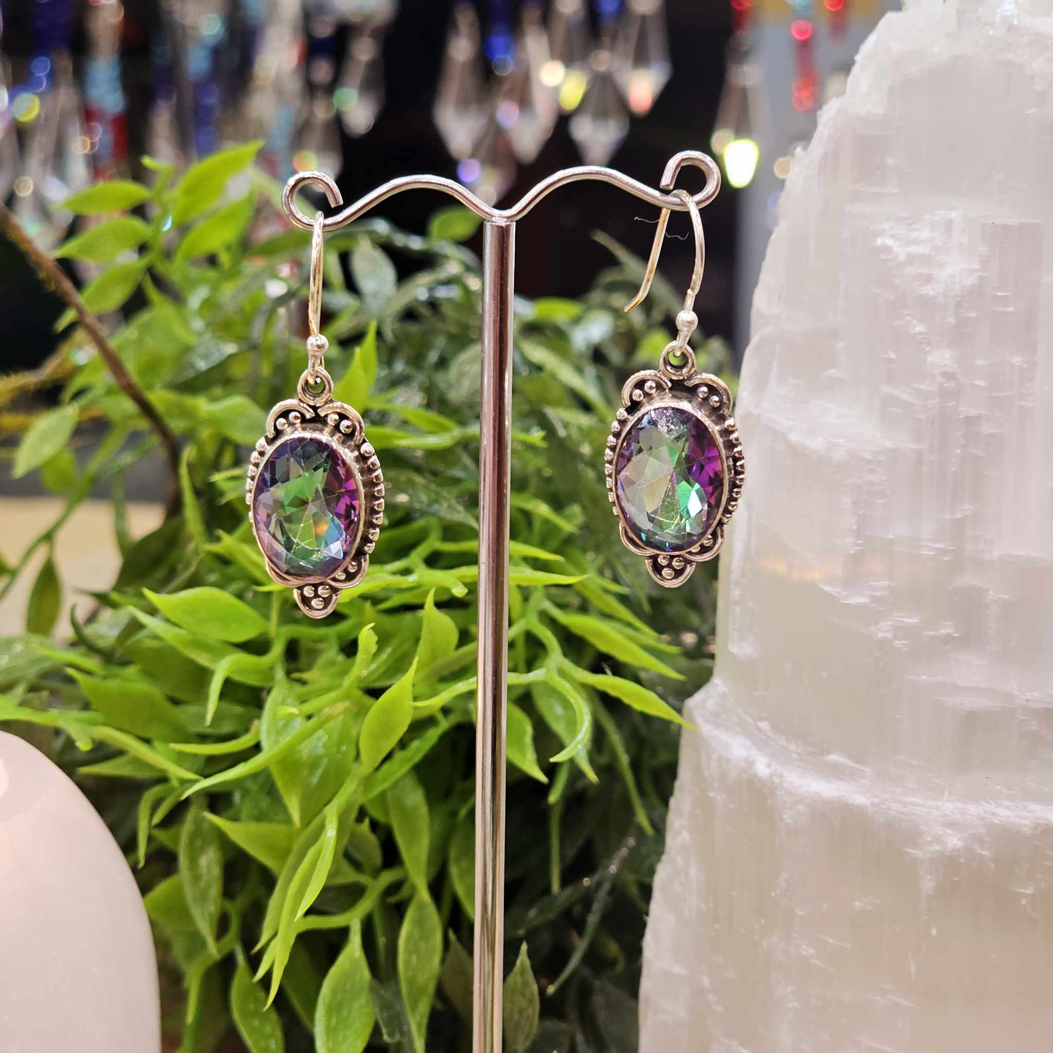 Mystic Topaz Sterling Silver Earrings