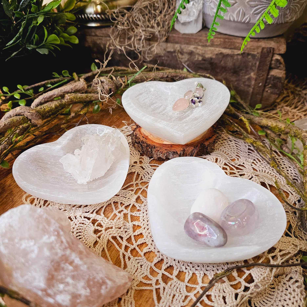 Selenite Heart Charging Bowl