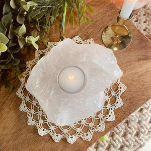Clear Quartz Tealight Candle