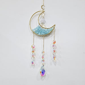 Aquamarine Moon Suncatcher