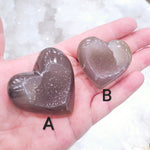 Druzy Agate Quartz Heart B