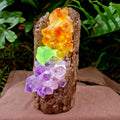 Citrine, Green Calcite and Amethyst Illumina