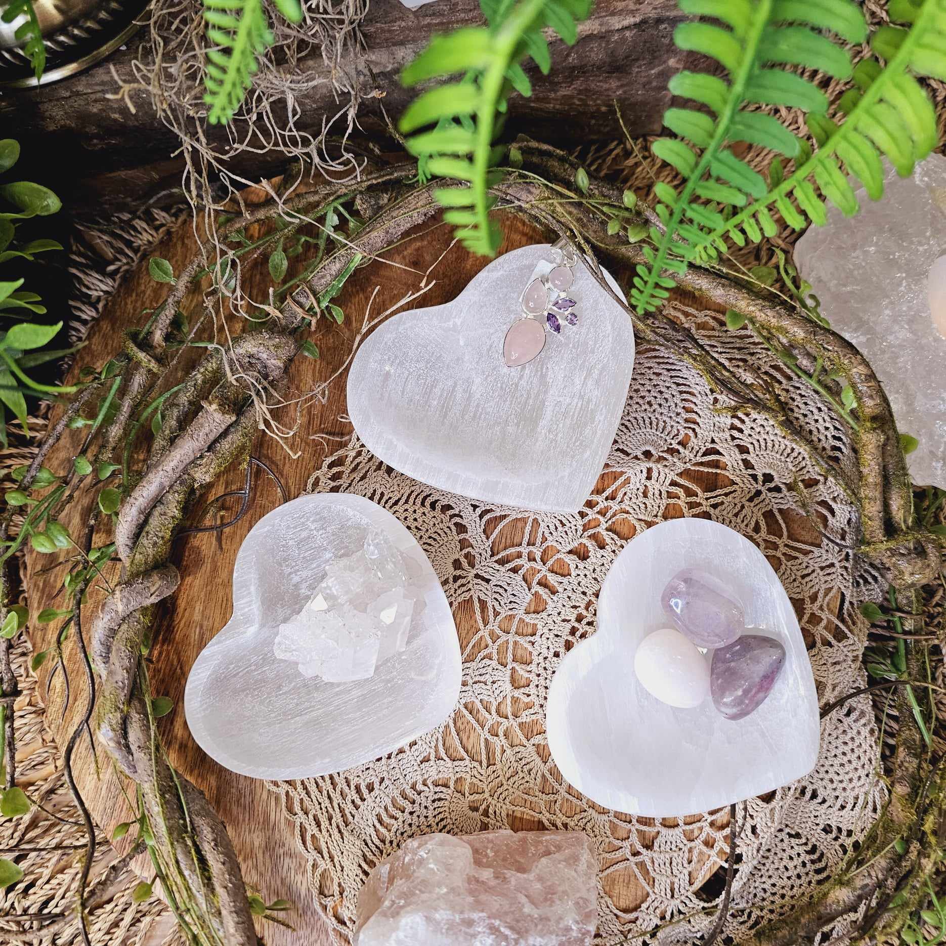 Selenite Heart Charging Bowl