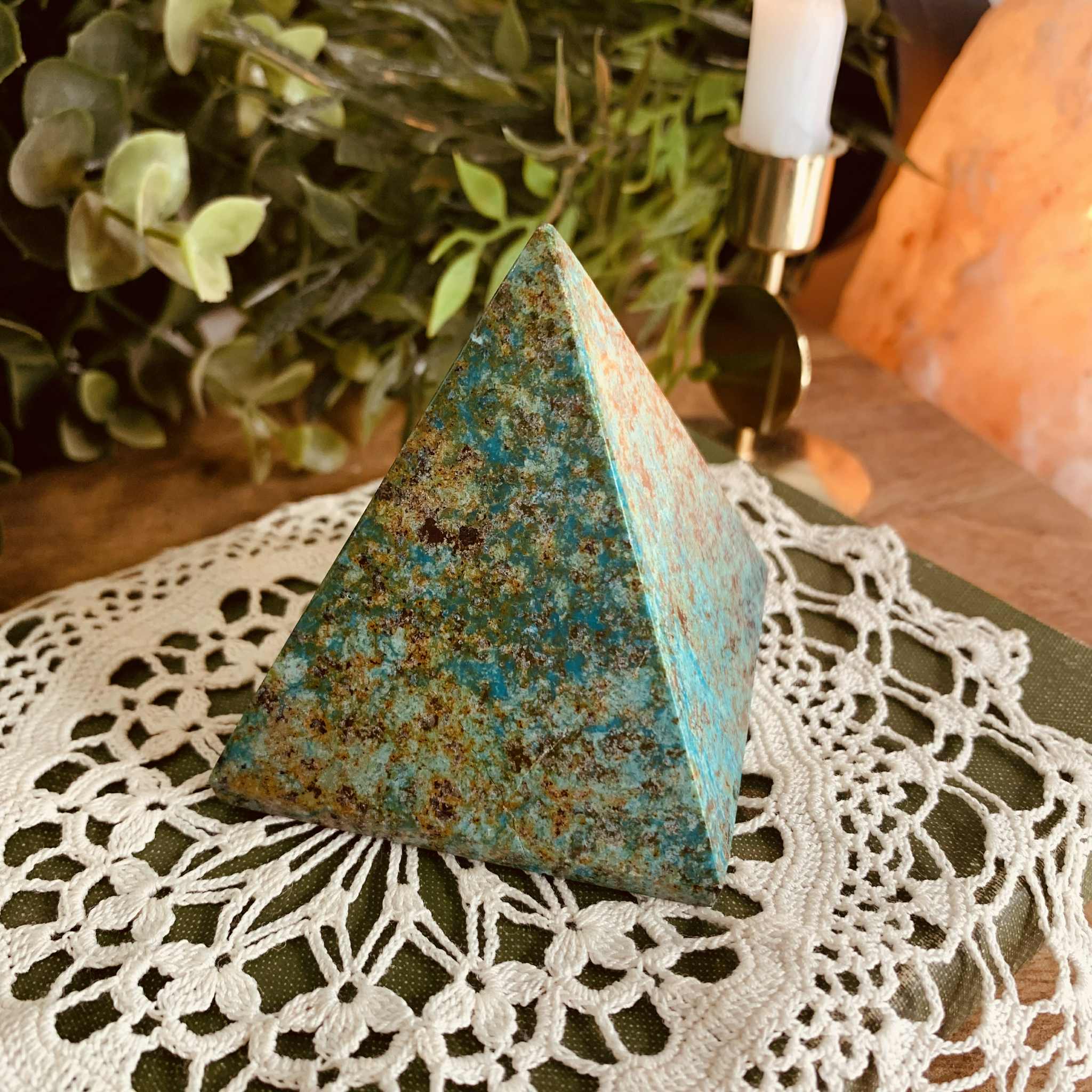 Chrysocolla Pyramid