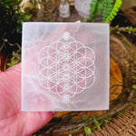 Selenite Square Chakra Charging Plate