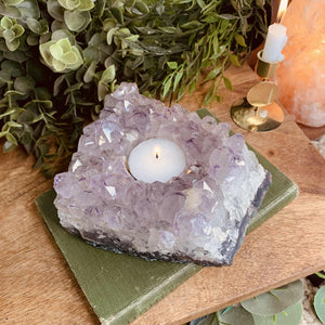 Amethyst Candle Holder