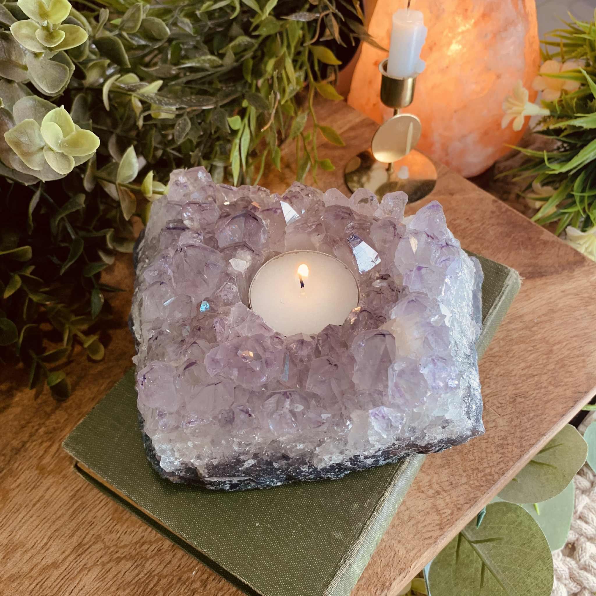 Amethyst Candle Holder