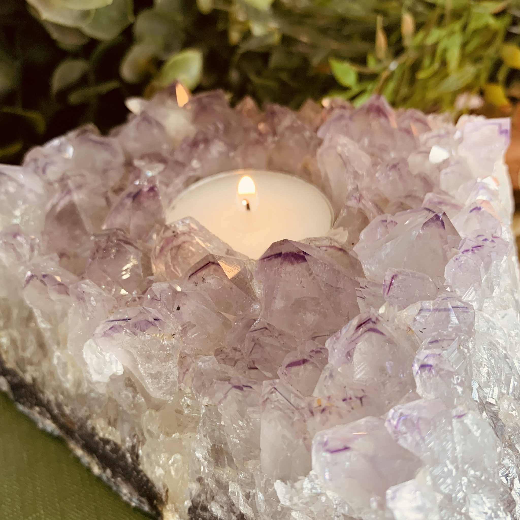 Amethyst Candle Holder