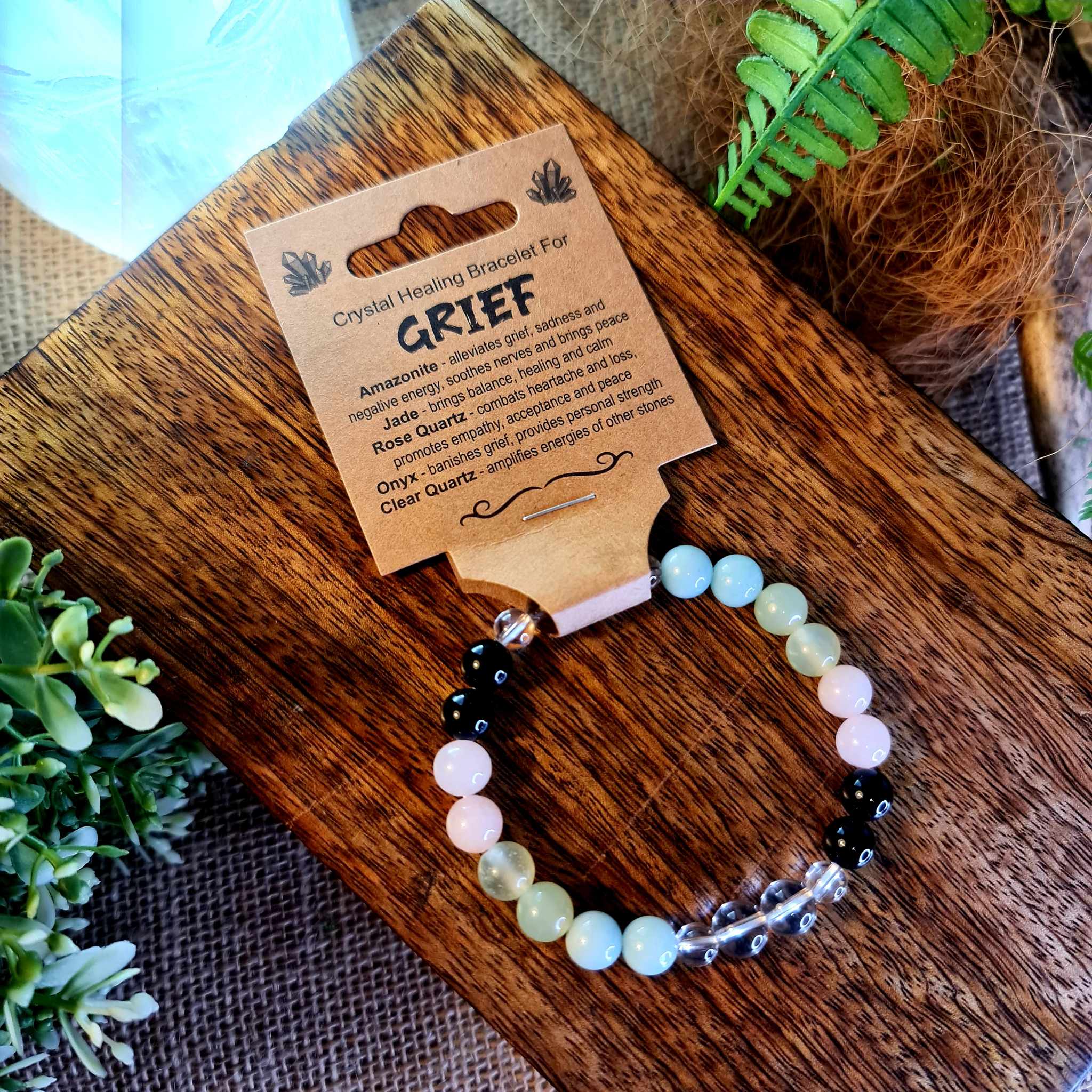 Grief Crystal Bead Bracelet