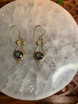 Sterling Silver Mystic Topaz Earrings