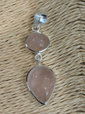 Rose Quartz Double Pendant