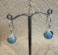 Larimar Round Earrings