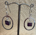Amethyst Square Earrings