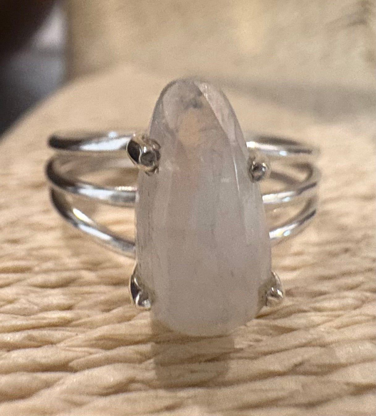 Rough Moonstone Ring