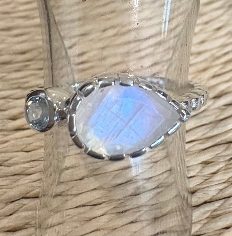 Moonstone and Turquoise Ring