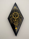 Black Obsidian Etched Diamond