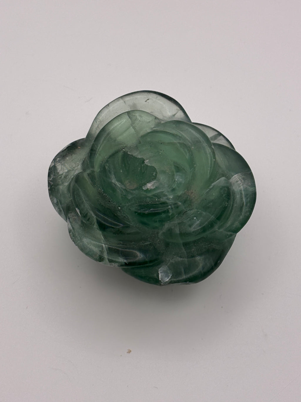 Green Fluorite Flower