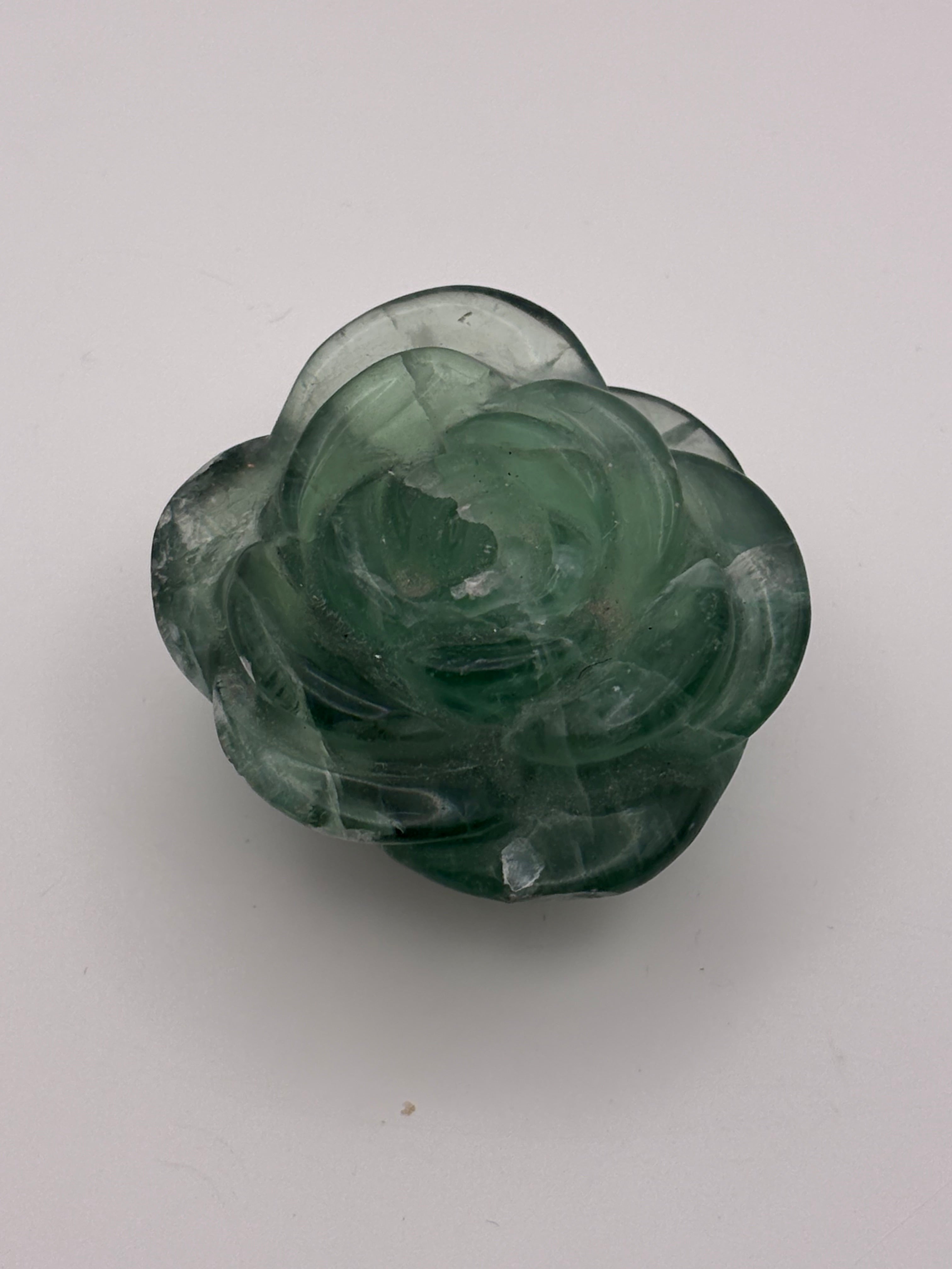 Green Fluorite Flower
