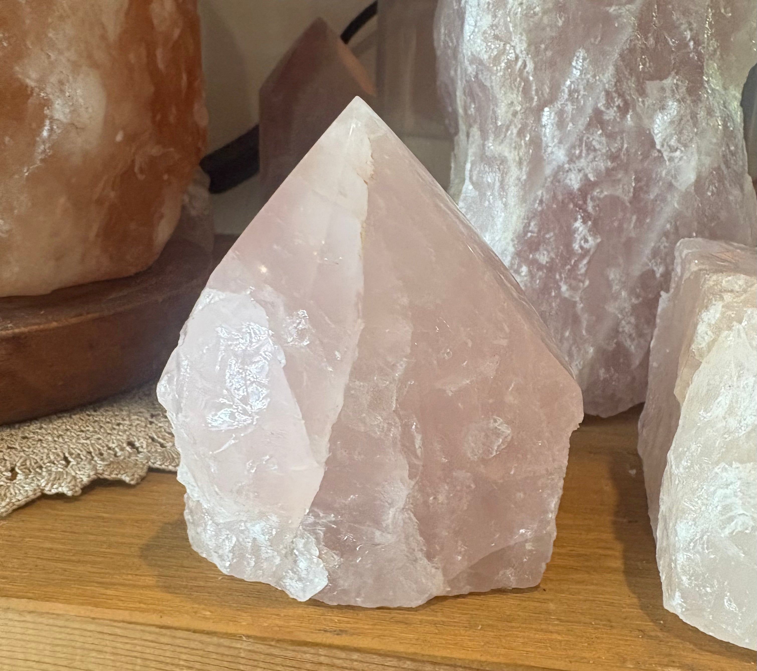 Rose Quartz Base Cut Point