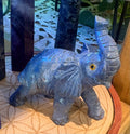 Blue Carved Elephant