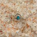 Green Howlite Spade Sterling Silver Rinng