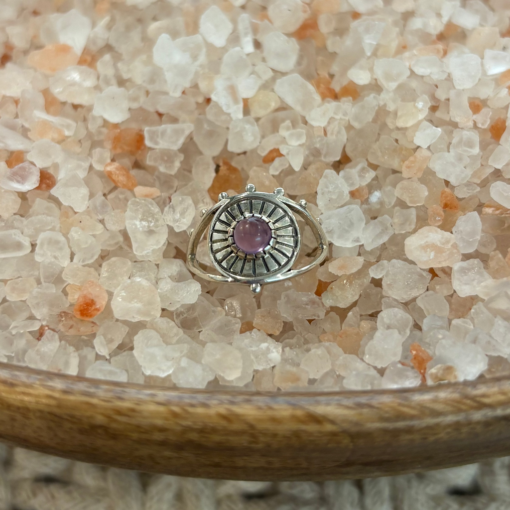 Amethyst Eye Sterling Silver Ring