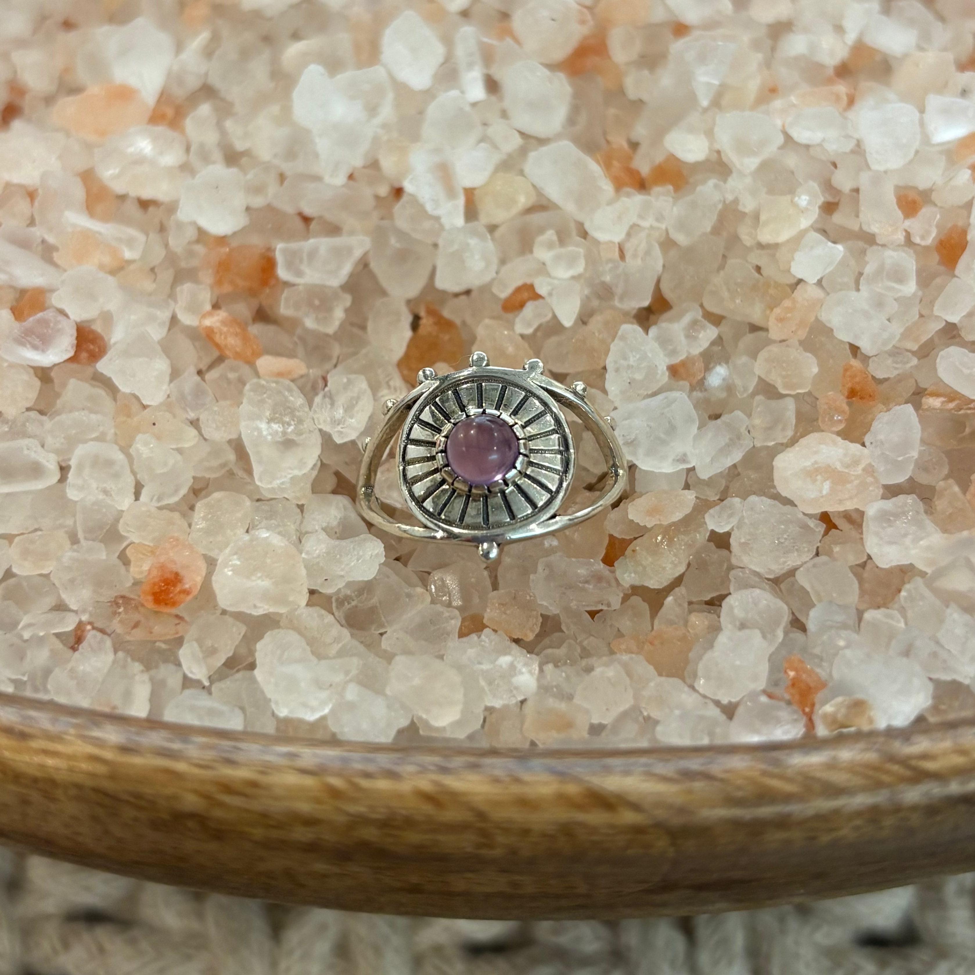 Amethyst Eye Sterling Silver Ring