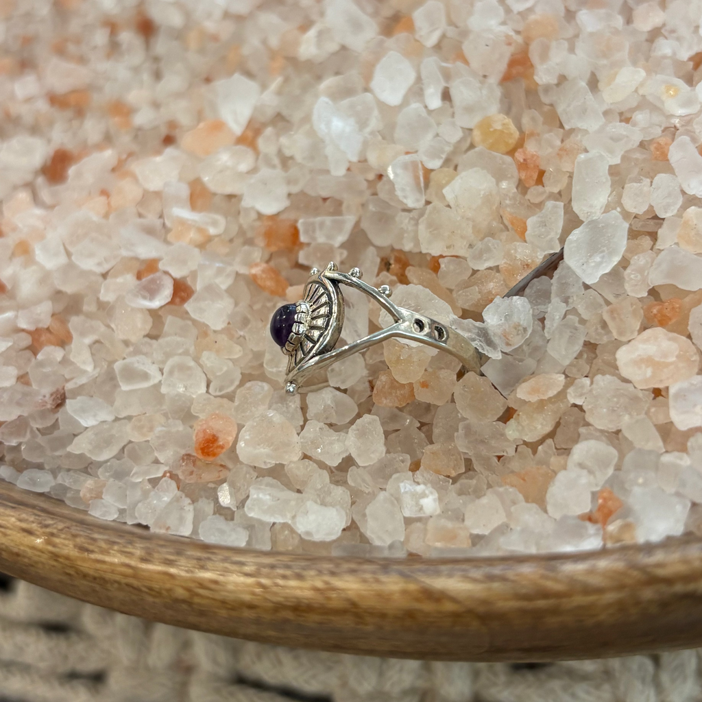 Amethyst Eye Sterling Silver Ring