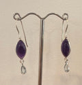 African Amethyst and Sky Silver Earrings