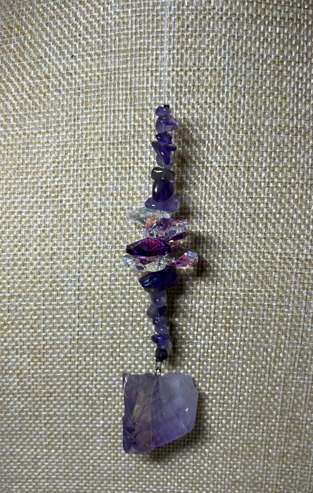 Small Raw Crystal Sun Catcher