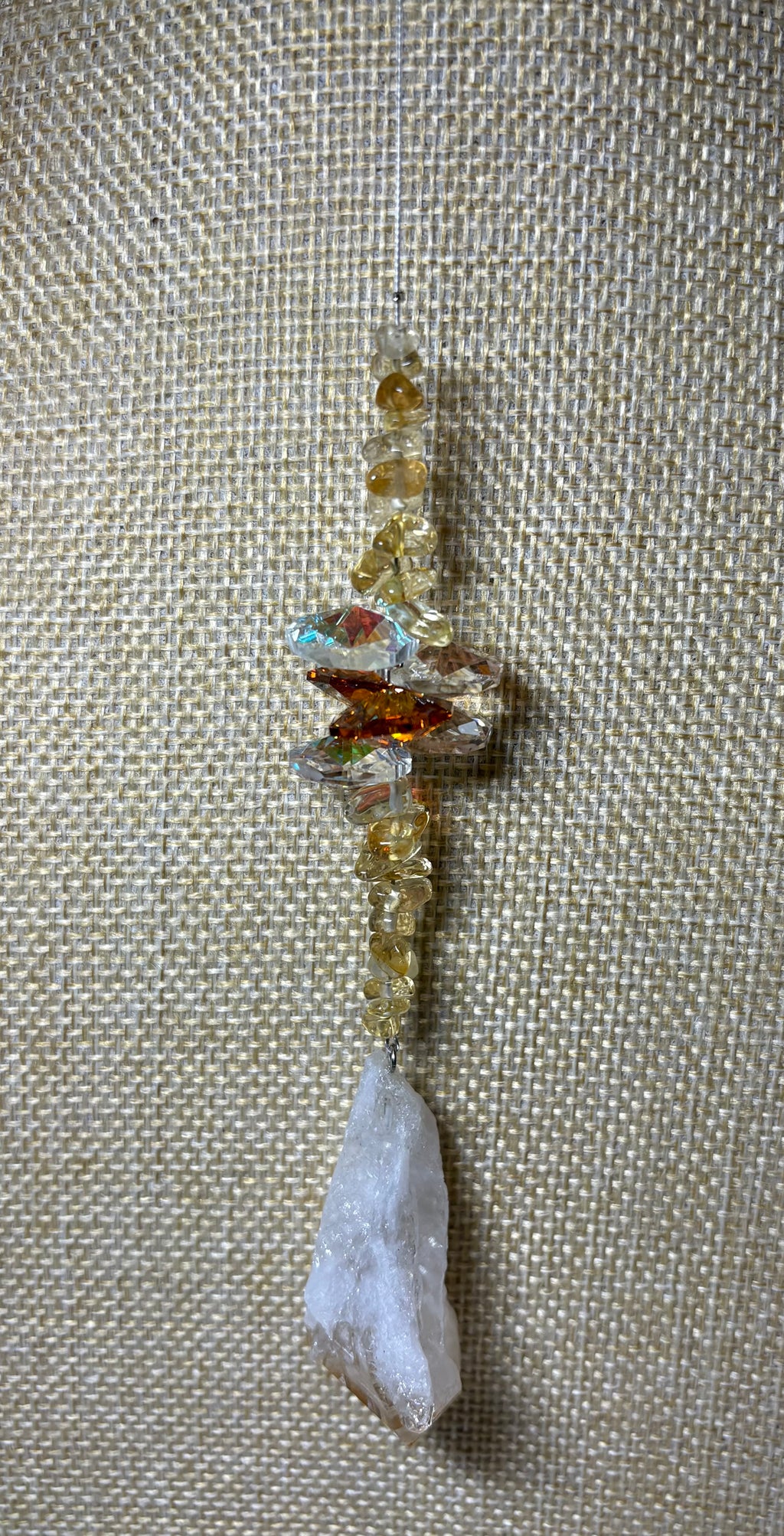 Small Raw Crystal Sun Catcher