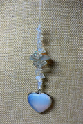 Large Heart Tumbled Stone Sun Catcher