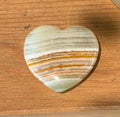 Small Banded Green Calcite Heart