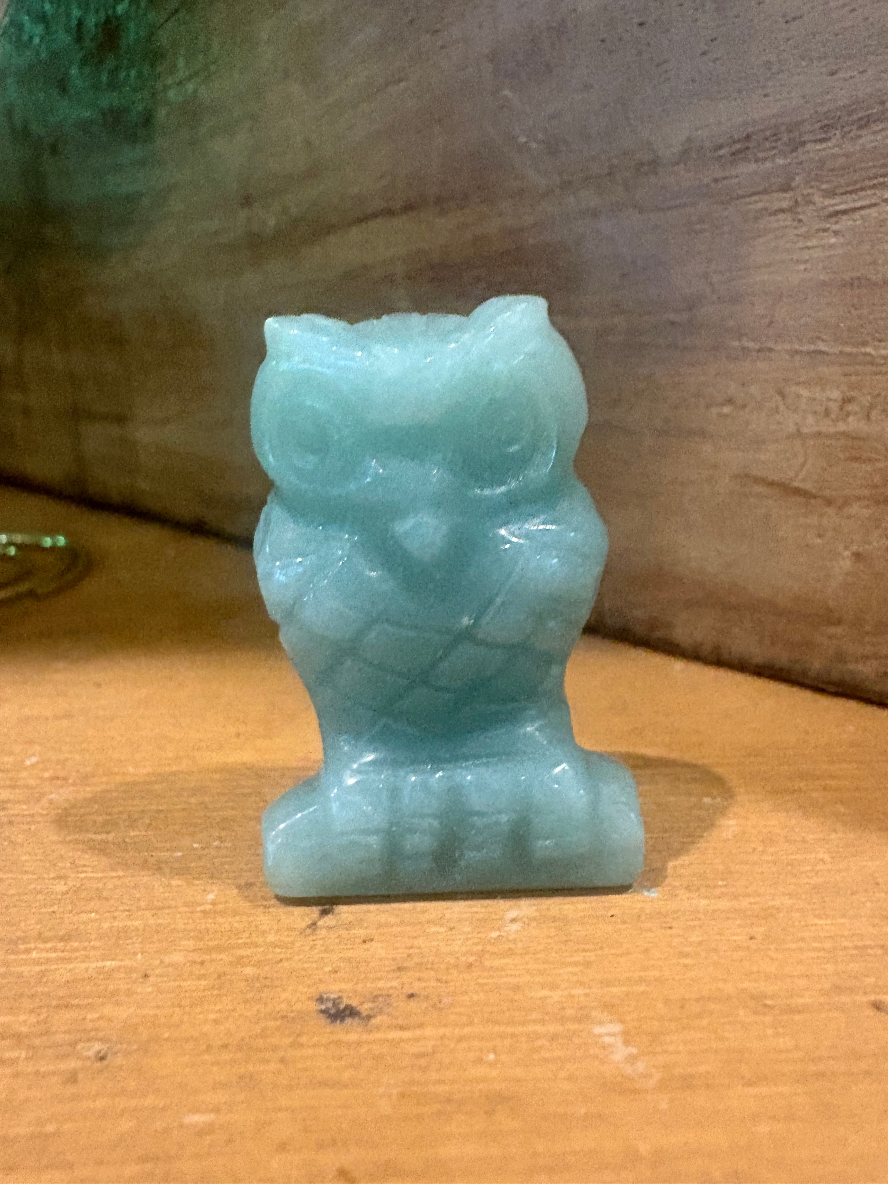 Green Aventurine Owl