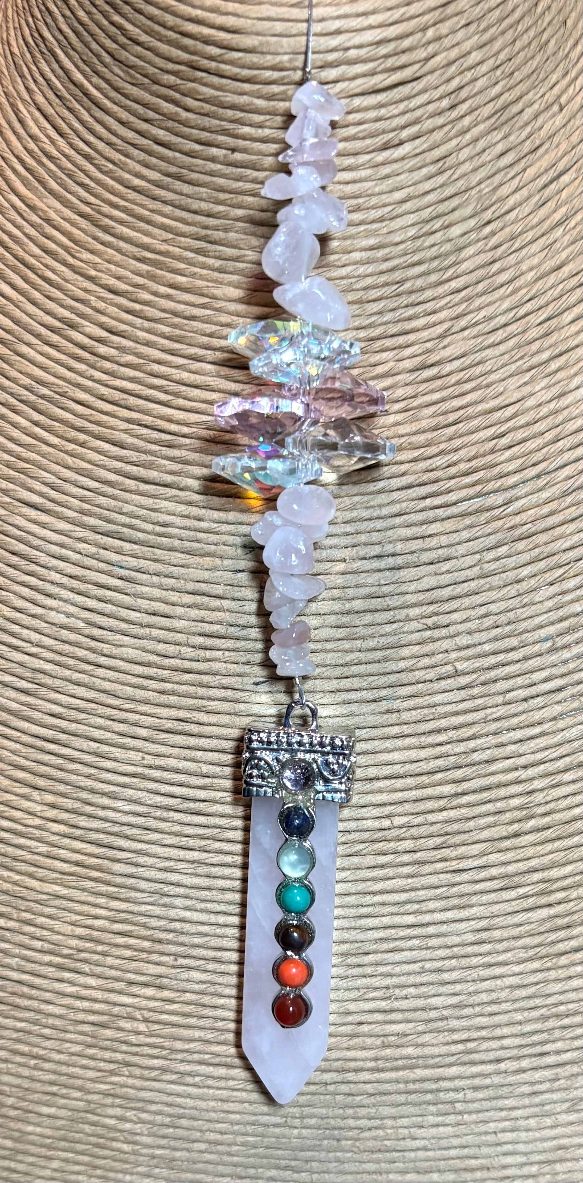 Terminated Point with Chakra Sun Catcher