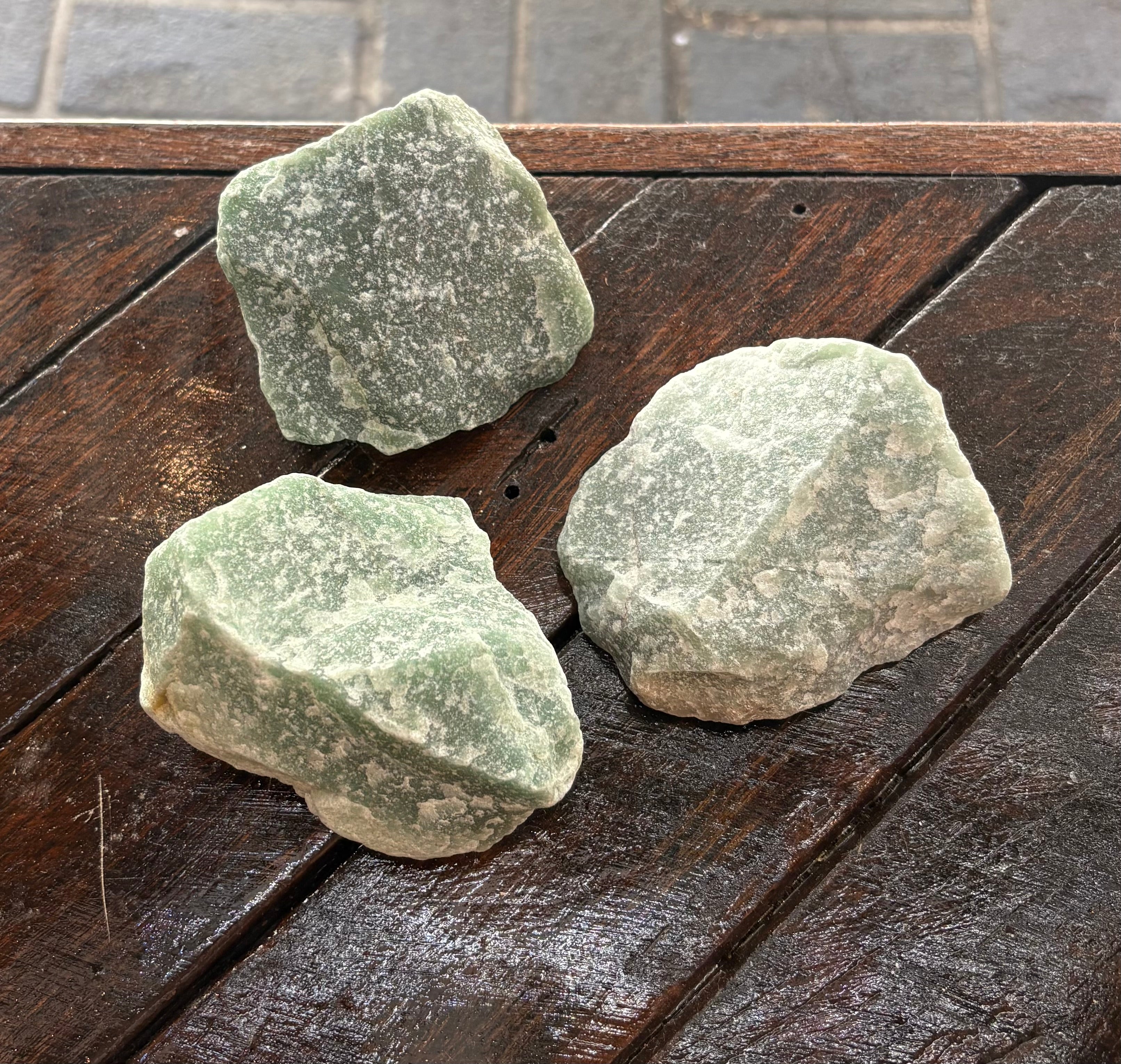 Large Raw Green Aventurine Front Table