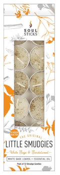 Soul Sticks White Sage & Sandalwood 12pk Smudge Soy T-Light Candle