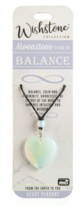 Wishstone Moonstone Heart Pendant