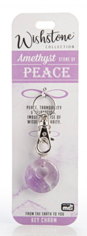 Wishstone Amethyst Key Charm