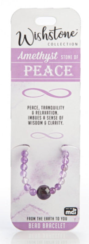 Wishstone Amethyst Bead Bracelet