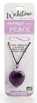 Wishstone Amethyst Heart Pendant