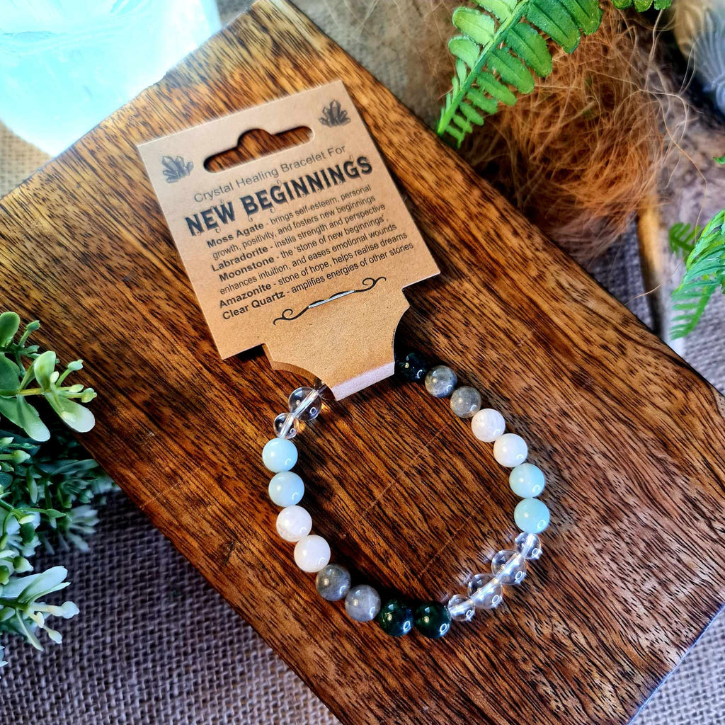 New Beginnings Crystal Bead  Bracelet