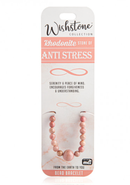 Wishstone Rhodonite Bead Bracelet