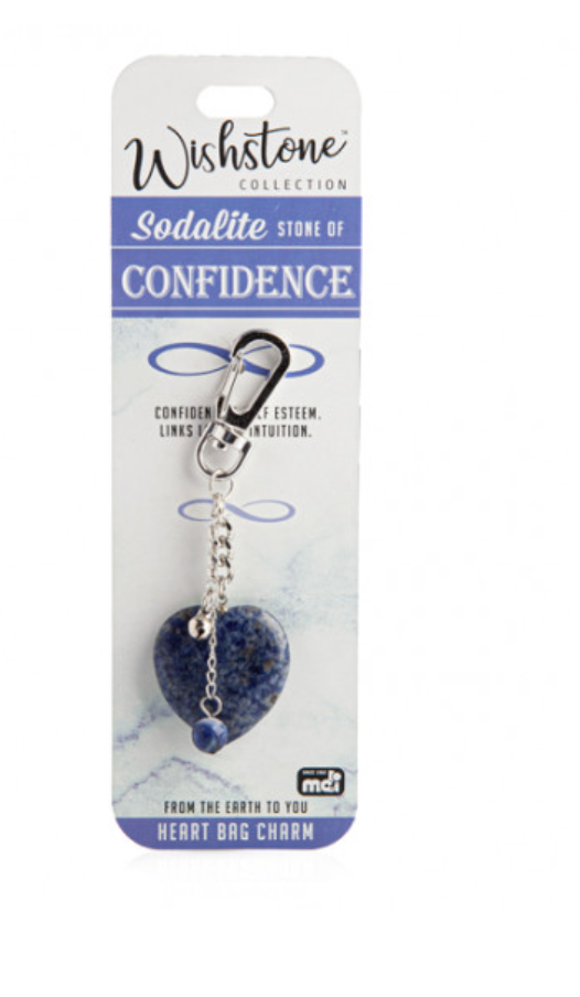 Wishstone Sodalite Heart Bag Charm