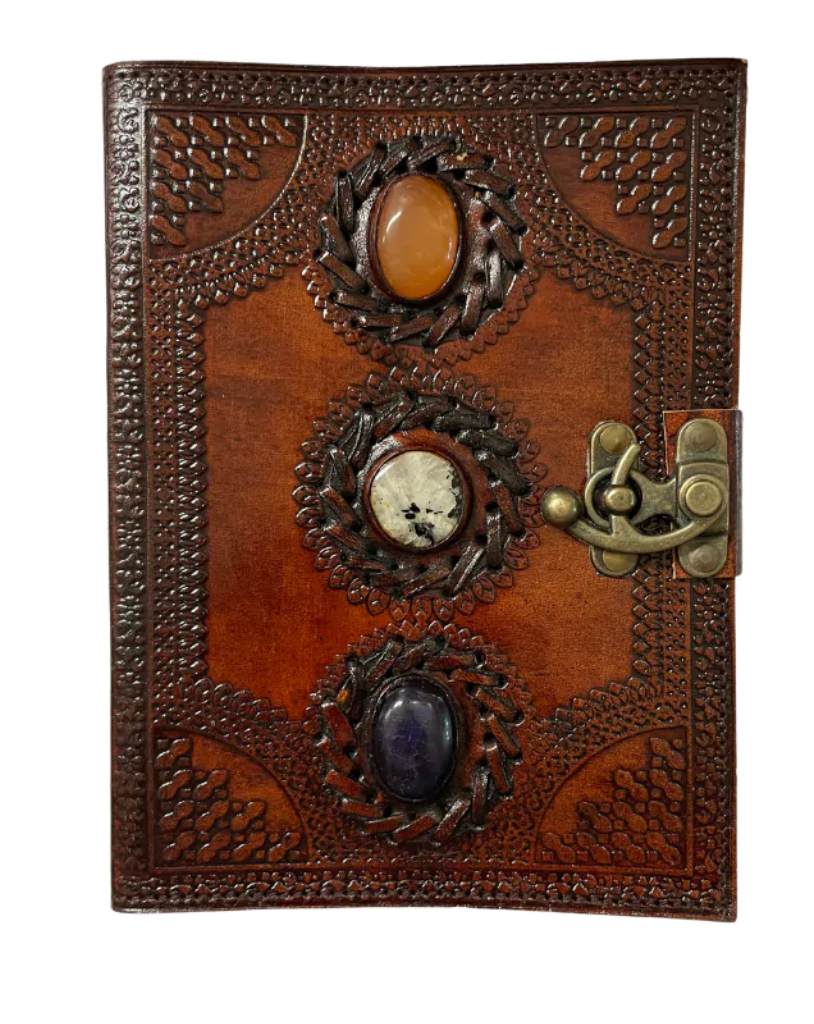 3 Stone Leather Journal 15cm x 20cm