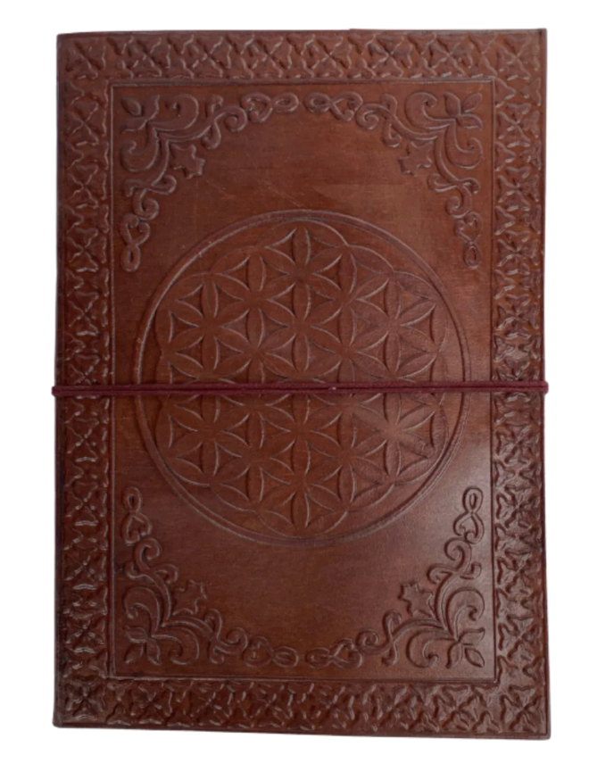 Flower of Life Leather Journal