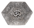 ALUMINIUM INCENSE BURNER - Om Hexagon 11cm
