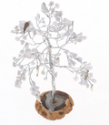 Angelite Gem Tree with Silver Feather Charms