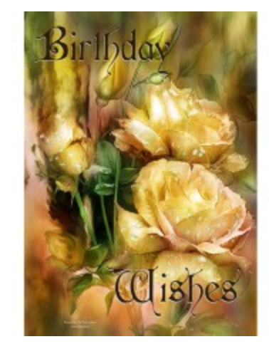 Greeting Card - Raindrops on Yellow Roses